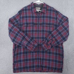 🚫SOLD🚫L.L. Bean Fleece-Lined Flannel Shirt Men's XLT Tall Traditional Fit Blue